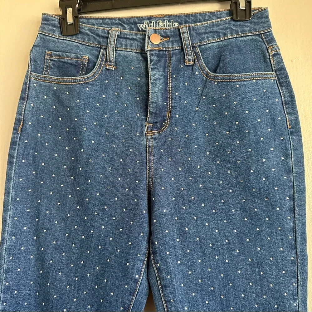 Wild Fable High Rise Blingy Blue Jeans Size 4 - Picture 1 of 9